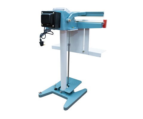 máy hàn mép túi dập chân PFS450 có giá đỡ
