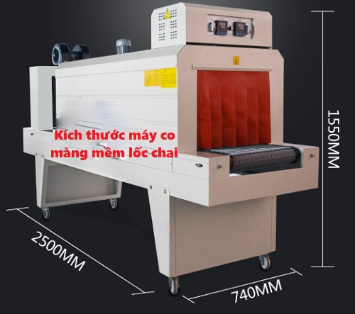 Thông số kỹ thuật máy co màng mềm lốc chai