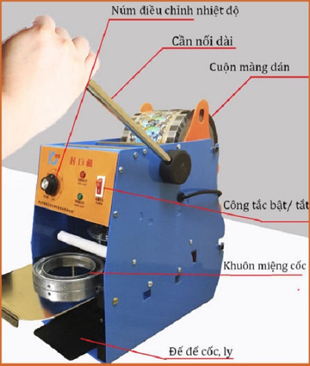 Cấu tạo máy Máy dán miệng cốc ET-D6