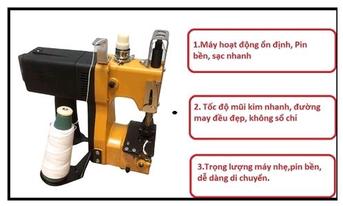 MÁY MAY BAO CẦM TAY GK9-500 PIN ĐẠI