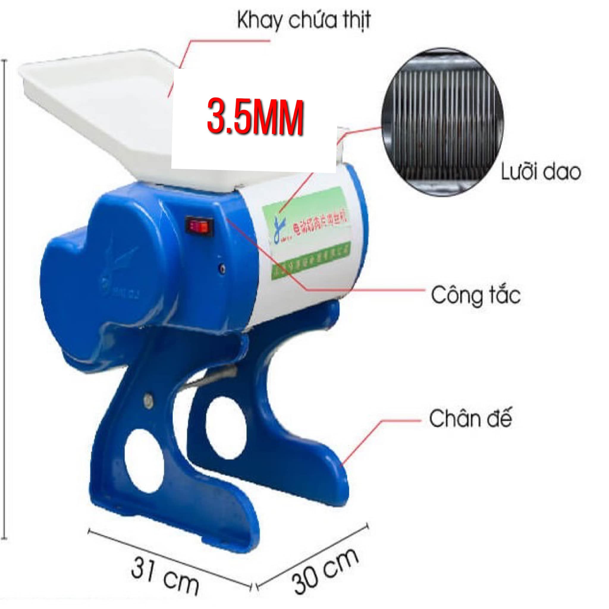 Cấu Tạo Máy thái thịt tươi sống ss70